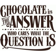 'chocolate' vinyl quote