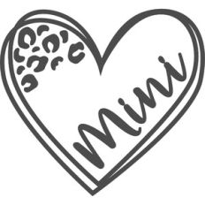 mini leopard heart