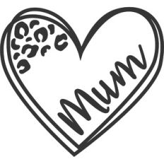 mum leopard heart