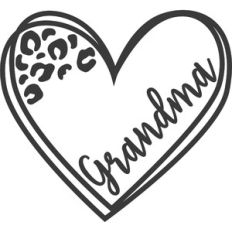 grandma leopard heart