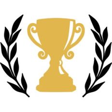 trophy with laurel wreath
