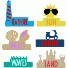 beach labels and tabs