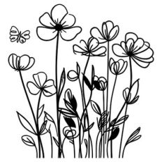 Floral Design With Butterfly