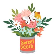 Flower Bouquet in a Tin Can