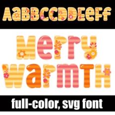 Merry Warmth Color font