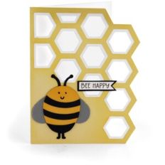 A2 Honeycomb Bee Card