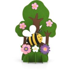 5X7 Grid Pop Up Card Bee