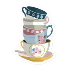 Teacups Stacked