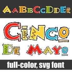 Cinco De Mayo Color Font