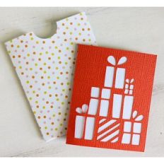 stack of gifts card and envelope