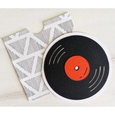 music vinyl record card and envelope