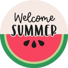 Welcome Summer Watermelon Door Hanger