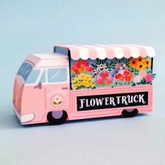 Pink Flower Truck 3D Box