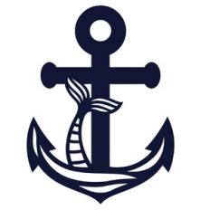 Anchor and mermaid tail