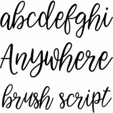 anywhere brush script font