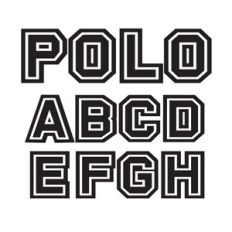BFC Polo Bold Outlined Sports Jersey Font