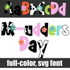 M-udders Day Color Font