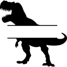 T-Rex Monogram Name Frame