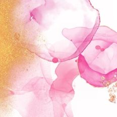 Pink Alcohol Ink and Gold Glitter Texture