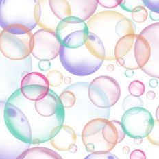 Pastel Rainbow Bubbles Background Pattern