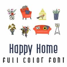 Happy Home Full Color Font
