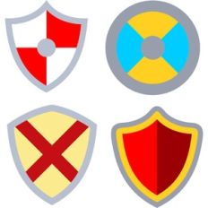 medieval shields set