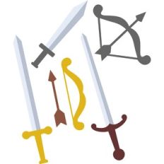 medieval weapons set