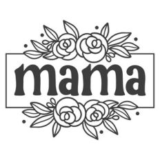 Retro Floral Mama Frame