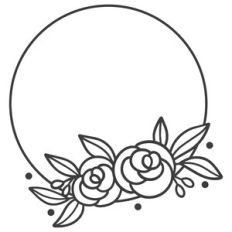 Round Floral Frame