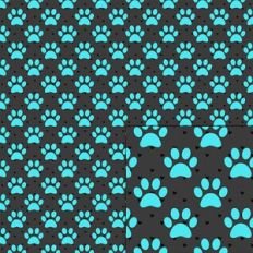 paw love blue pattern