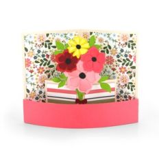A2 Curved Pop Up Card Mother's Day Flowers