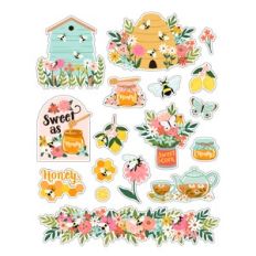 Bee and Honey Spring Stickers