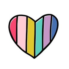 Cute Striped Heart
