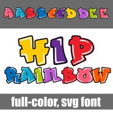 Hip Rainbow Color Font