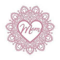 Mom mandala with hearts