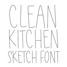 BFC Clean Kitchen Farmhouse Handwriting Sketch Font