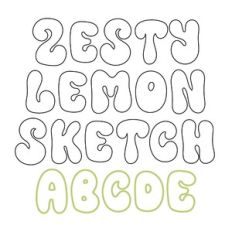 BFC Zesty Lemon Bubble Retro Sketch Font