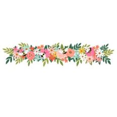 Flowers and Bees Decorative Border