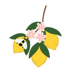 Lemon Branch with Bee