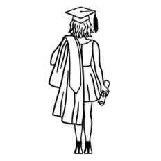 Grad Girl with Short Hair