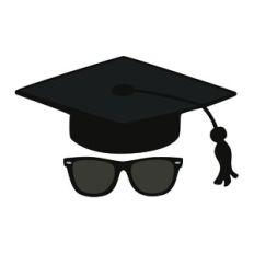 Graduation Cap with Sunglasses