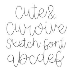 BFC Cute and Cursive Script Sketch Font