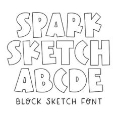 BFC Spark Bold Block Sketch Font