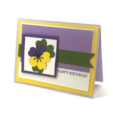 Happy Birthday Pansy Card