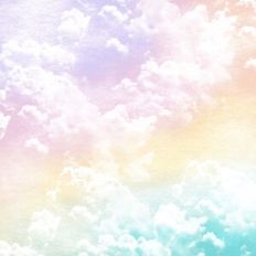 Rainbow Watercolour Ombre Clouds Background Pattern