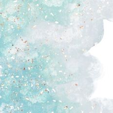 Teal Watercolour Background With Gold Foil Flakes Pattern