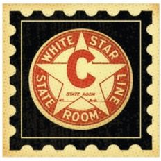echo park white star stamp