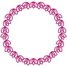 Blossom Circle Border Wreath Frame