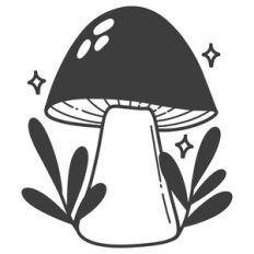 Mushroom with Leaves