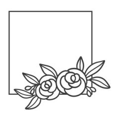 Floral Square Frame